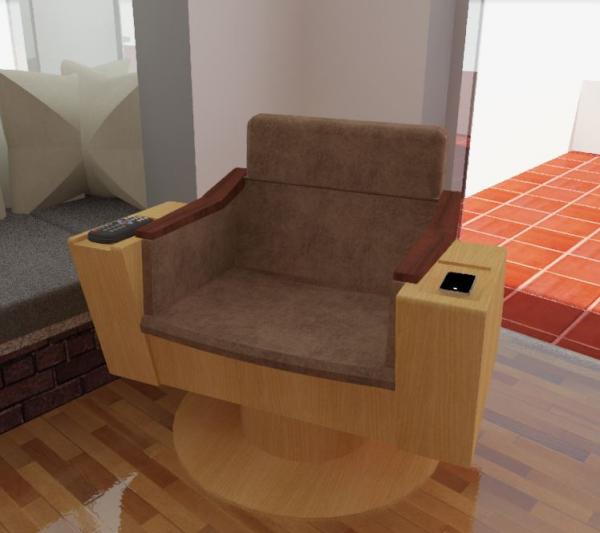 Captain Kirk simplified chair 3 ACTUAL SIZE