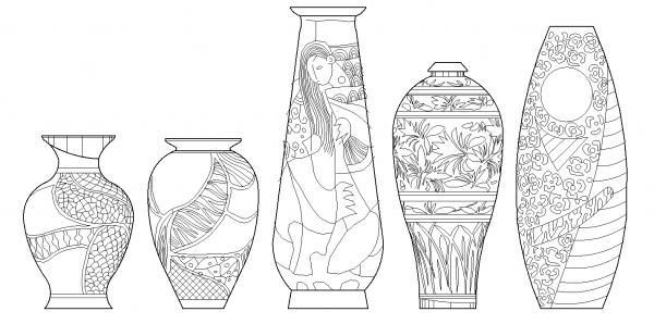 Detail 2d Elevation Large Vase