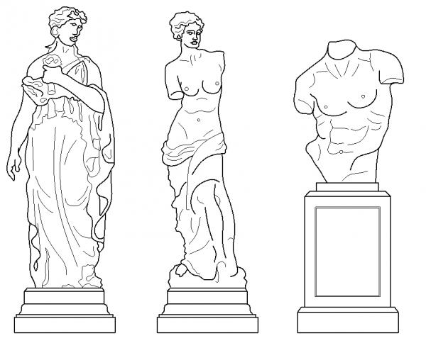 Detail 2d Elevation Statue