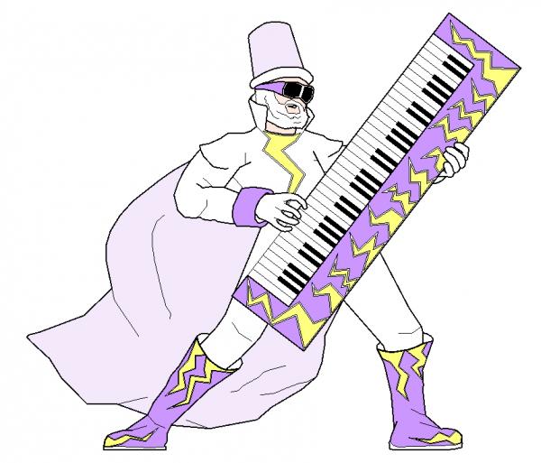 Detail 2d Electric Keyboard Super Hero