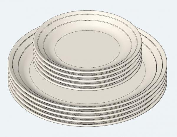 Plate, Plates, Dinnerware, China (Single or Stackable)