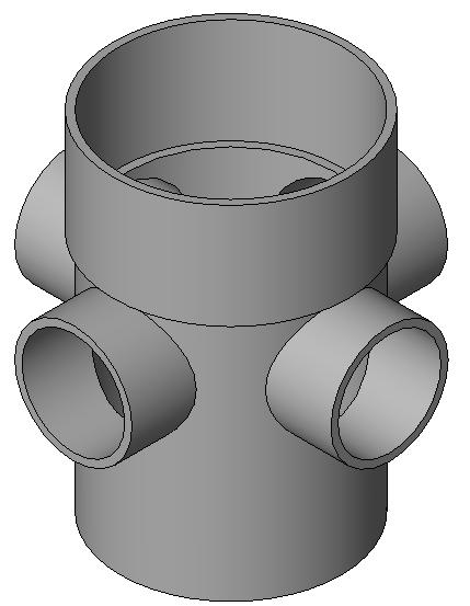 4 Way Junction 50 - 100mm