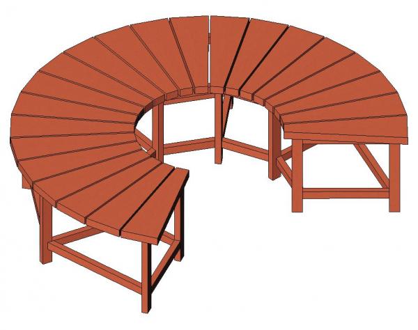 Bench - Circular Radial Panels