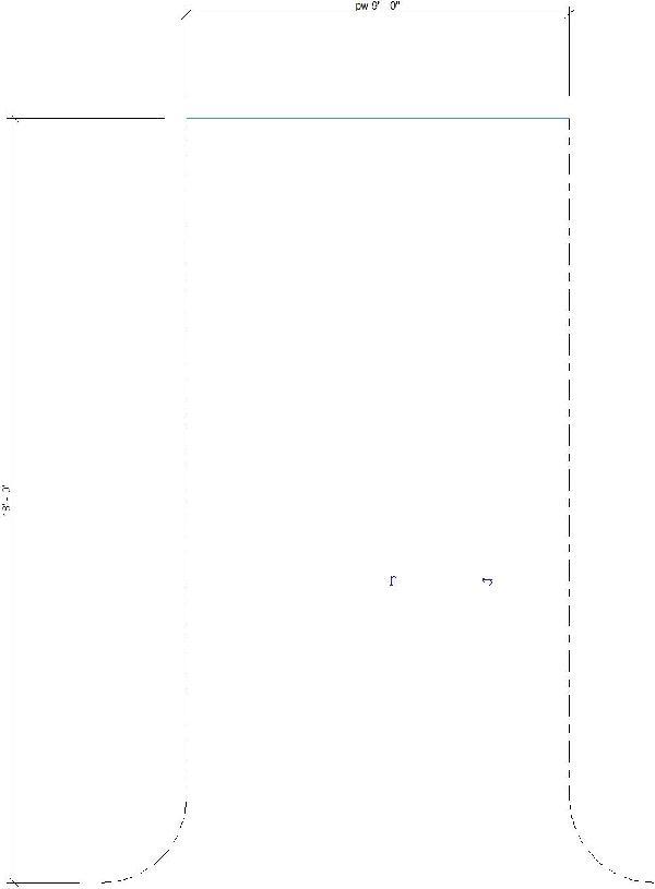 Parking Space Curb Radius of 2ft- both sides