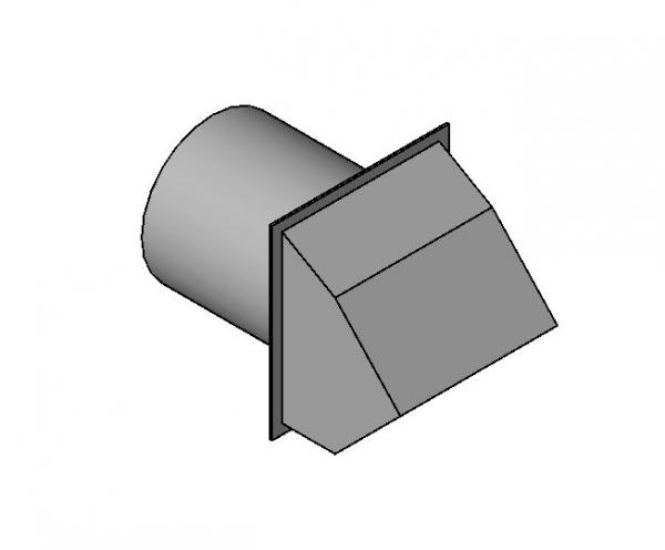 Hooded Wall Vent with Spring Loaded Damper 3"-10"