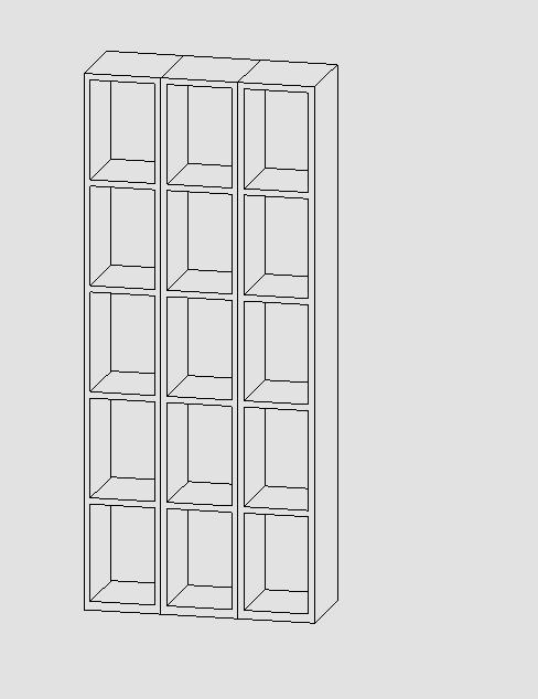 Five-row three-column cubby