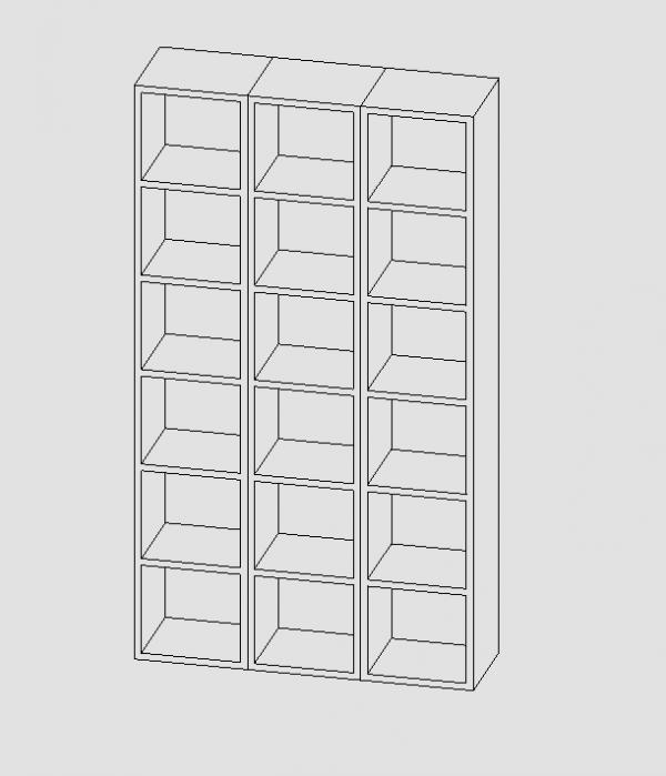 Six-row Three-column cubby