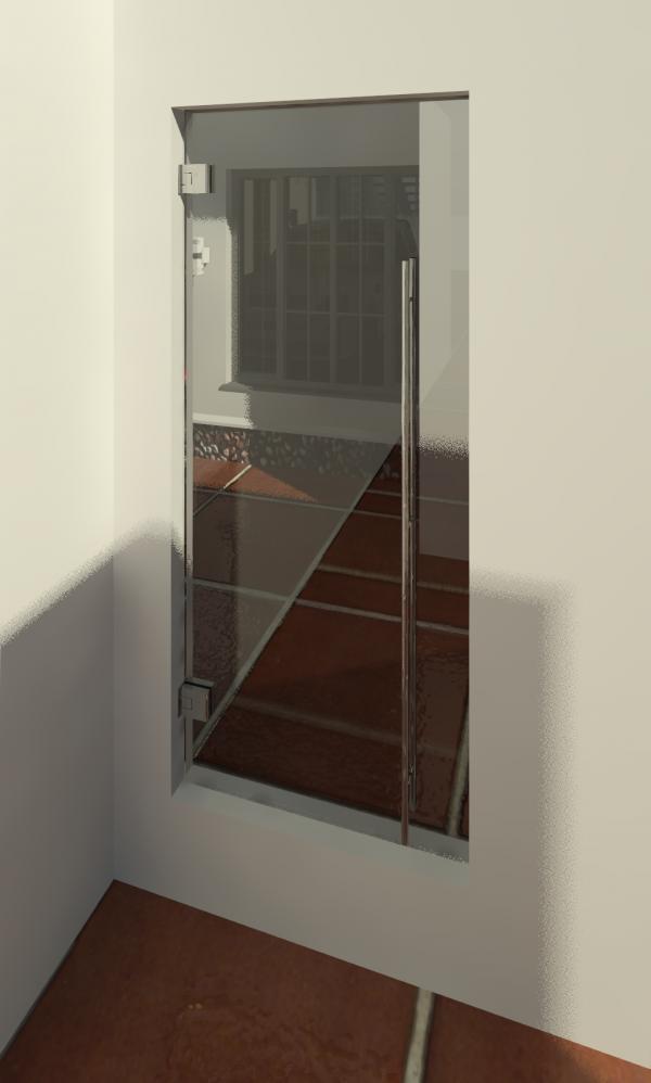 Kamals 900mm Single Frameless Glass Door.