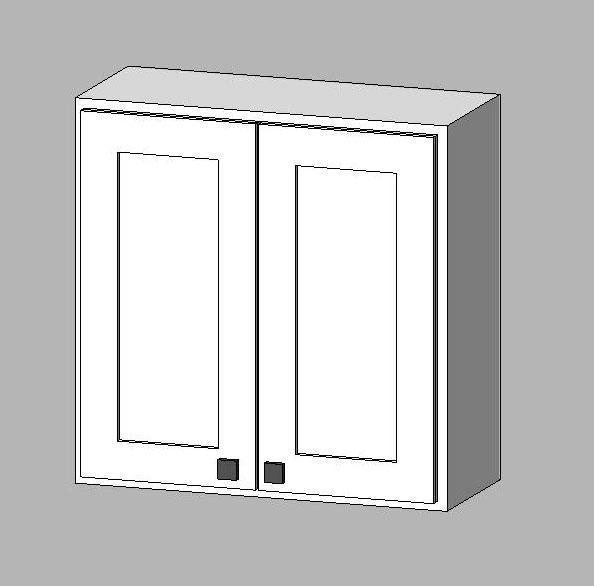 Farmhouse Style - upper double door cabinet