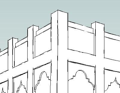 Arabic Traditional Parapet-1 (line Based)