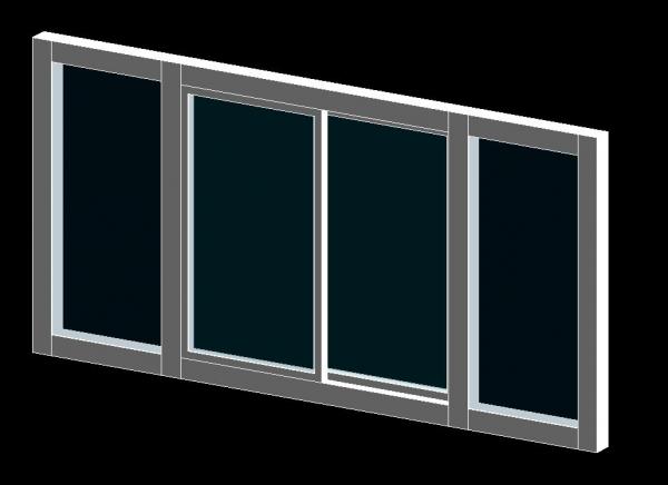 Curtain Slide Door Window