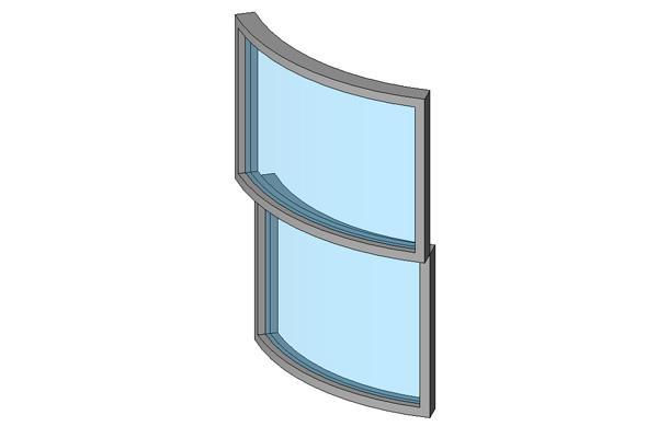 Curved Double-Hung Window