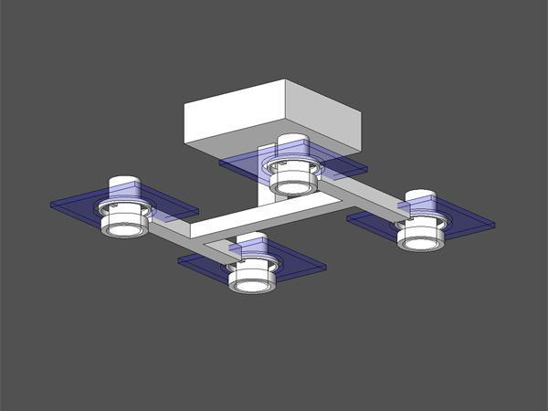 IKEA 4-lamp stainless steel