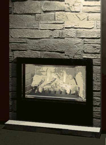 Gas Fireplace Insert - Type Sized