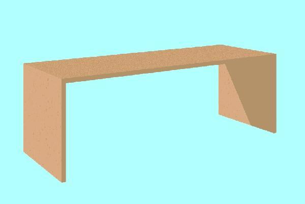 Kitchen Benchtop wrapped both ends