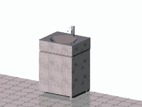 ArteLinear Basin & Cabinet 600mm