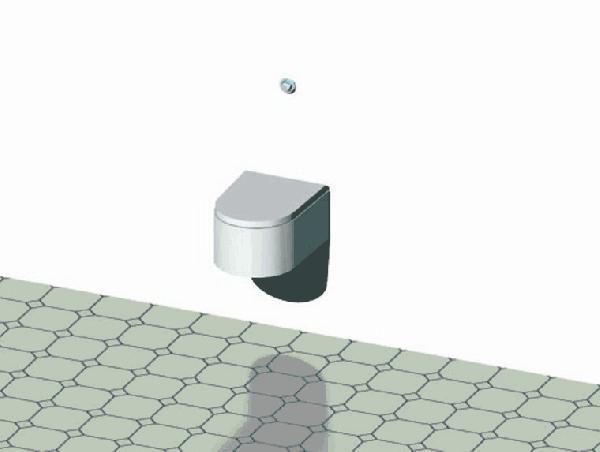 Vaso Sospeso WC - Centre Flush Button