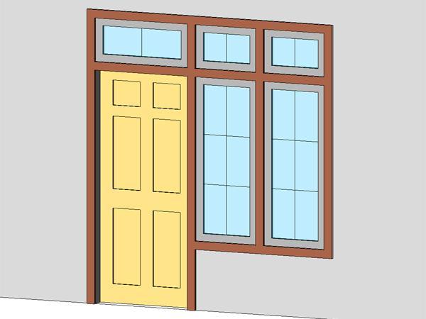 Door with Window Fiona Style
