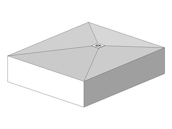 4-slope shower with drain