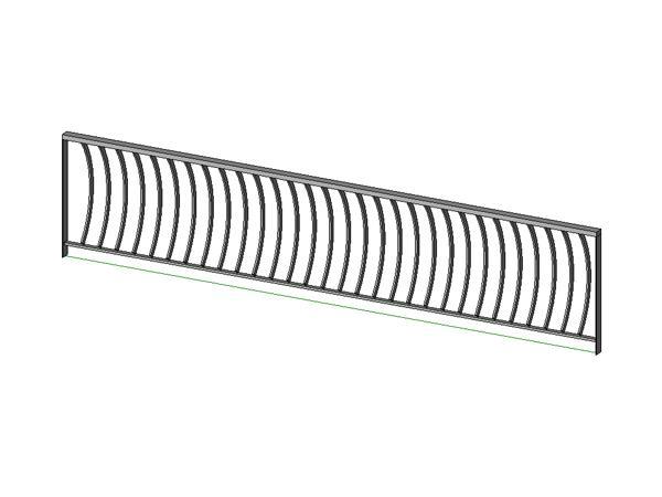 Curved Picket Railing