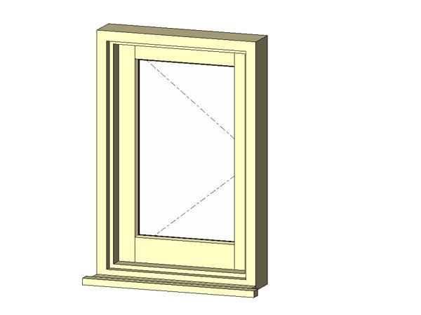 Timber single casement window