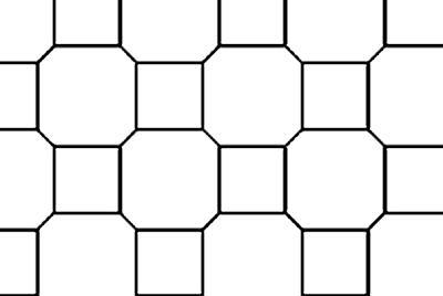 octagon and square paver pattern