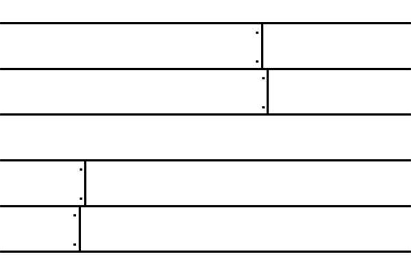 150mm random WeatherBoard siding