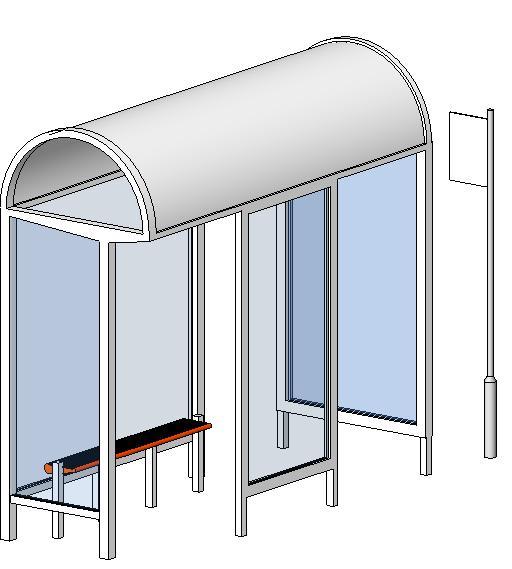 Bus Stop - Curved Glass
