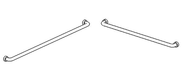 Grab Bar - 2 Straight Pieces