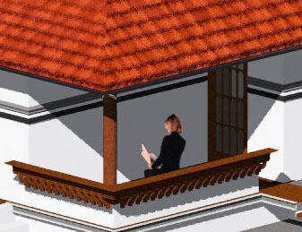 wooden backrest-as baluster