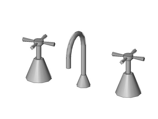 cross handle basin set