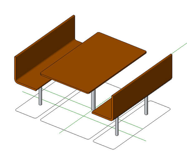 Modified Rectangular Cafeteria Table