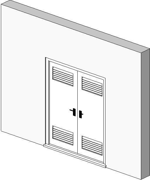 1 External Lourve Metal Door