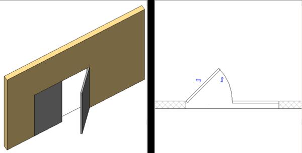 Double Door with adjustable left/right swing