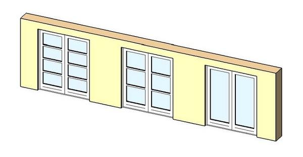 External double door