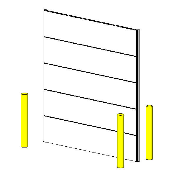 Sectional Overhead Door with Pipe Guards