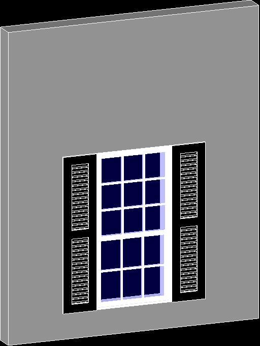 9/6 Lite Window with Shutters