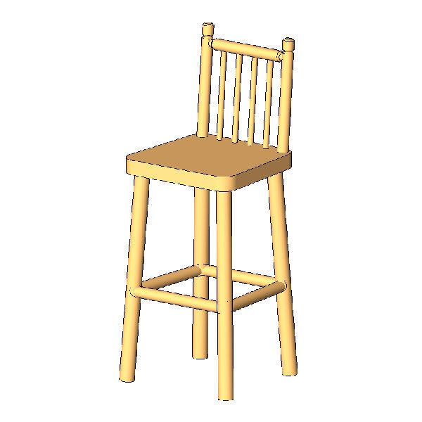 Wood Bar Chair