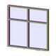 Aluminum Exterior Window - 2 wide x 2 high