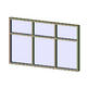 Aluminum Exterior Window - 3 wide x 2 high