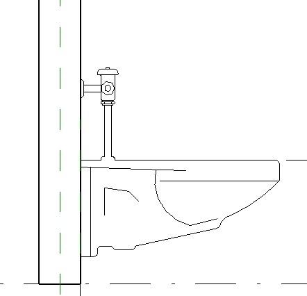 Wall Mounted Flush Valve toilet