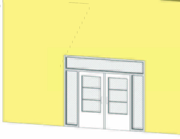 Hollow Metal Frame w/ Center Frame  Double Door w/ Lite_Transom_Sidelite
