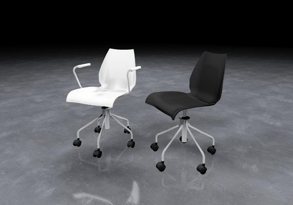 Kartell - Maui (black, with armrest)