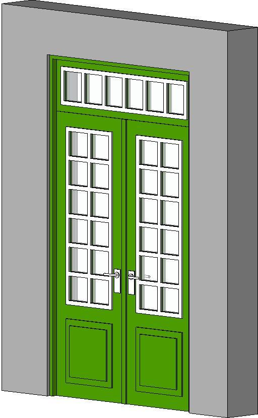 Porta 2 Folhas c/ vidros