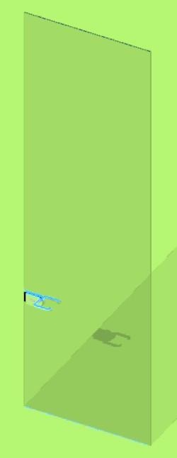 Curtain Wall glass door with stainless steel patchlock with thumbturn internally