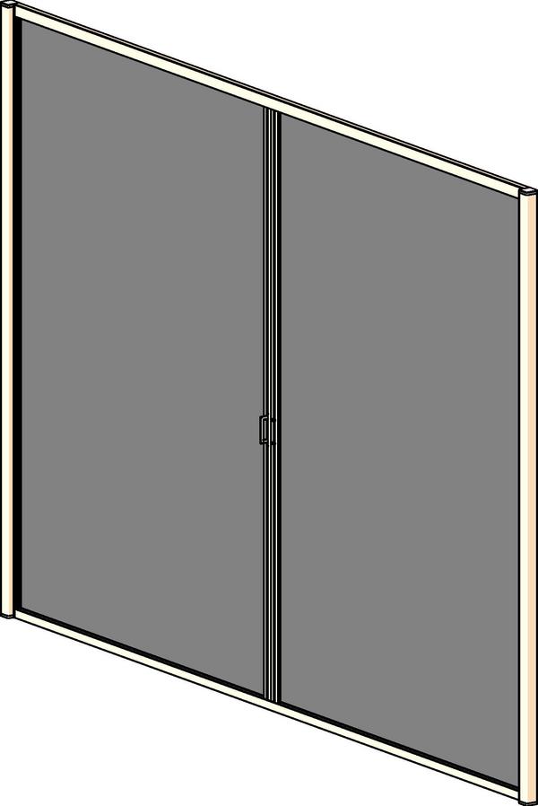 Screen for large doors, Cassette style