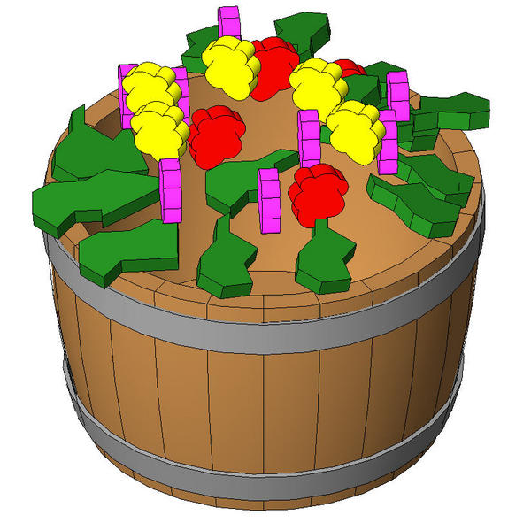 Whiskey Barrel with Flowers