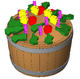 Whiskey Barrel with Flowers