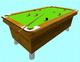 Snooker/pool table with balls_timber & green