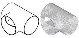 Round Duct Horizontal T 3